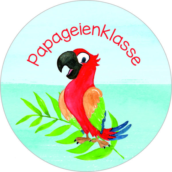 Buttonvorlage: Papageienklasse