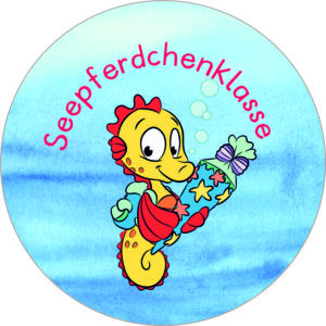 Buttonvorlage: Einschulung Seepferdchen