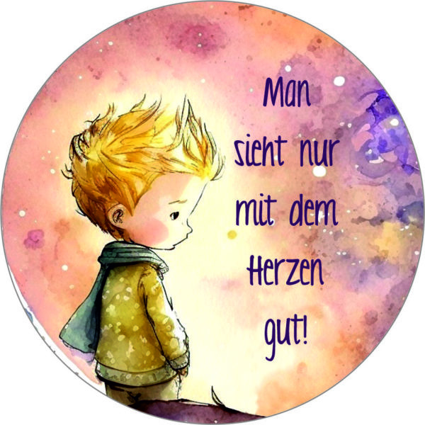 Buttonvorlage: Mit dem Herzen