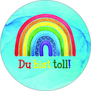 Buttonvorlage: Regenbogen/Ich bin toll!