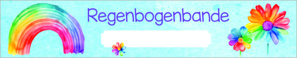 Vorlage für Lineal: Regenbogenbande