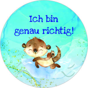 Buttonvorlage: Genau richtig