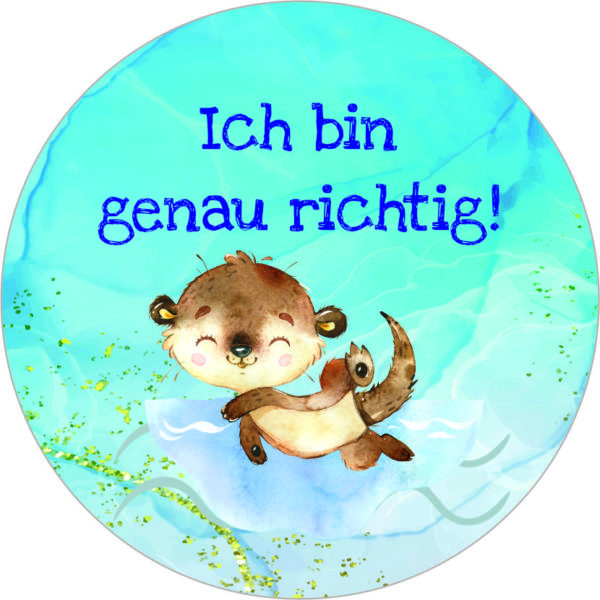 Buttonvorlage: Genau richtig