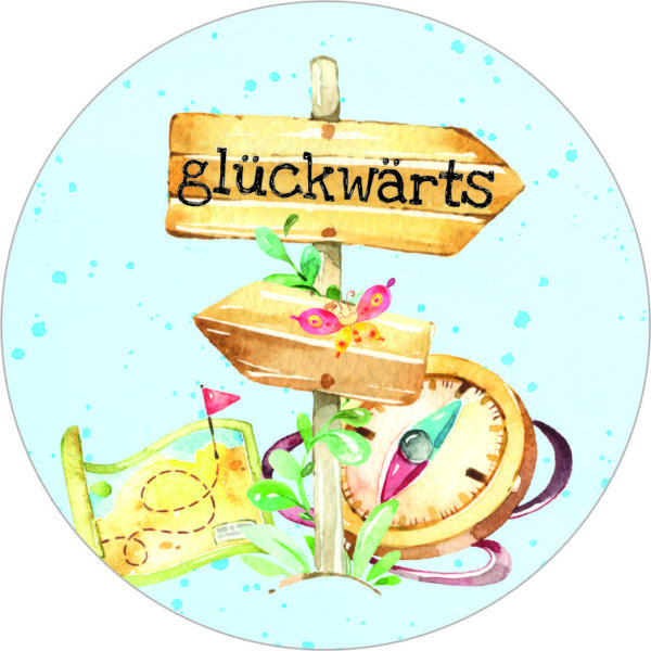 Buttonvorlage: Glückwärts