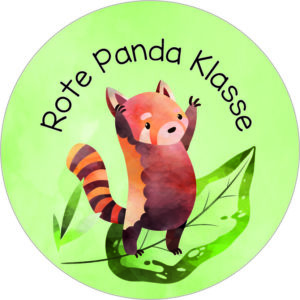 Buttonvorlage: Rote Panda Klasse
