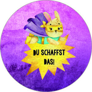 Buttonvorlage: Du schaffst das!