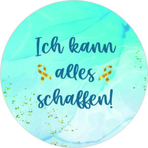Buttonvorlage: Ich kann alles schaffen! - Krebsschleife