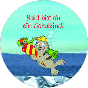 Buttonvorlage: Seehund - Bald bist du ein Schulkind