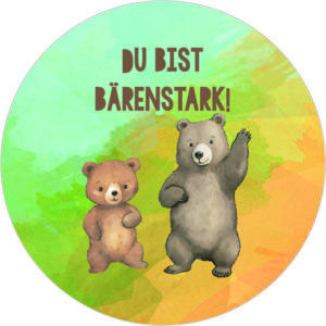 Buttonvorlage: Bärenstark