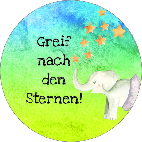 Buttonvorlage: Greif nach den Sternen