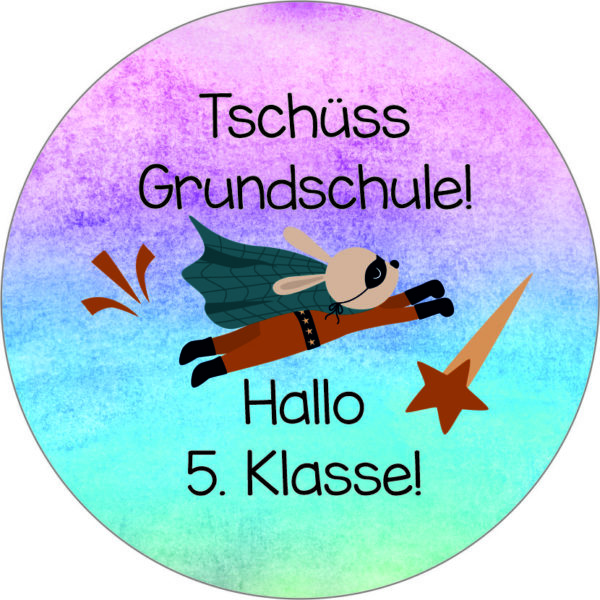 Buttonvorlage: Tschüss Grundschule