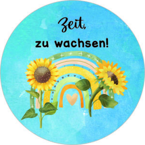 Buttonvorlage: Zeit, zu wachsen
