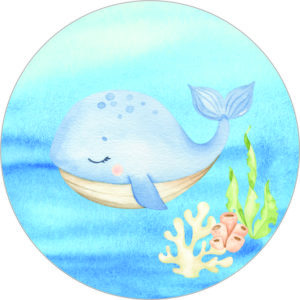 Buttonvorlage: Aquarell Wal