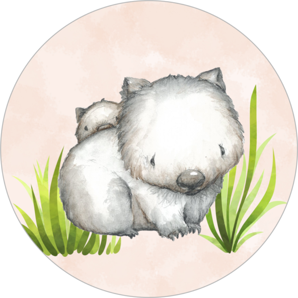Buttonvorlage: Wombat
