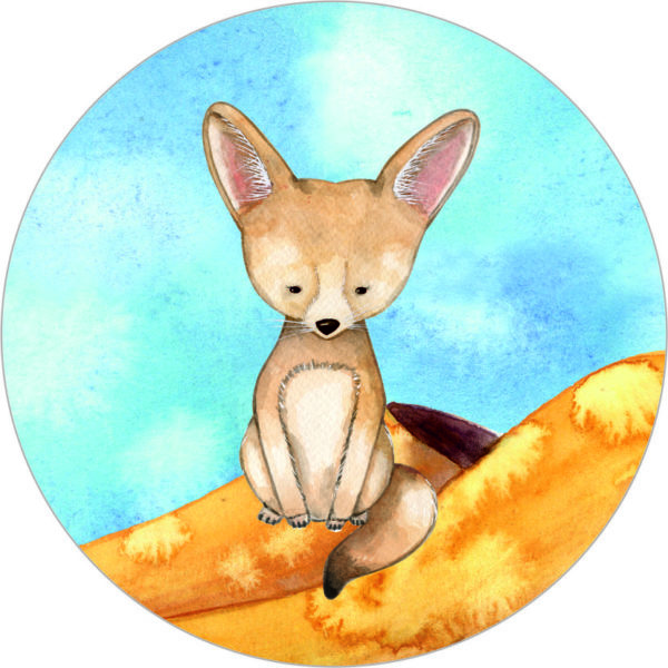 Buttonvorlage: Wüstenfuchs