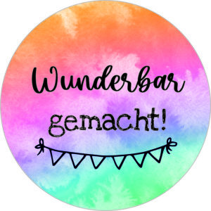 Buttonvorlage: Wunderbar gemacht
