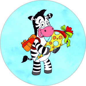 Buttonvorlage: Zebra