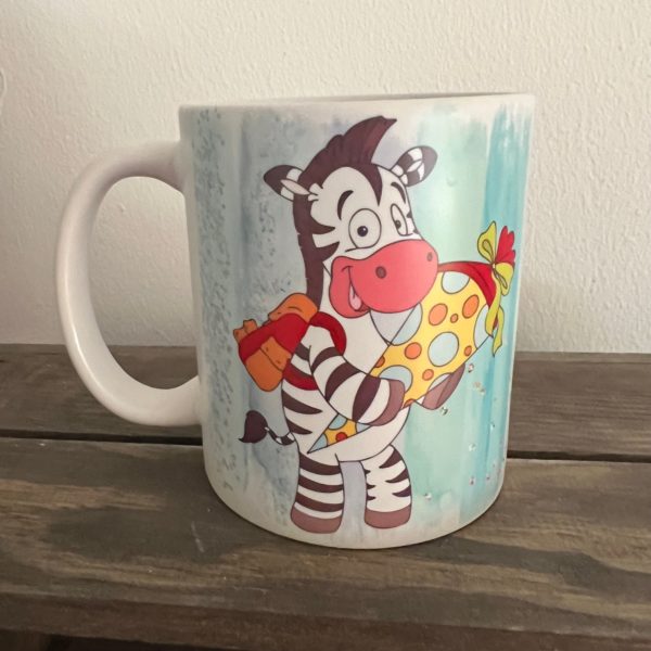 Keramiktasse satin:  Zebra