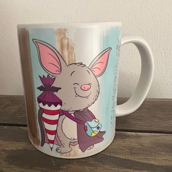 Keramiktasse satin:  Fledermaus 3