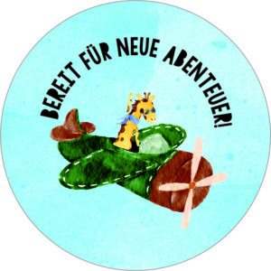 Buttonvorlage: Giraffe Abenteuer