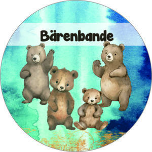 Buttonvorlage: Bärenbande