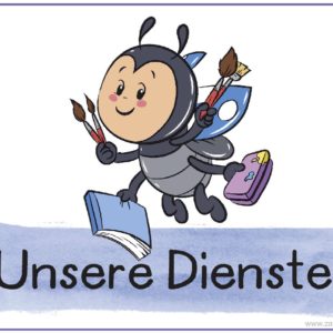 47 Klassendienste – Schilder mit Marienkäfern