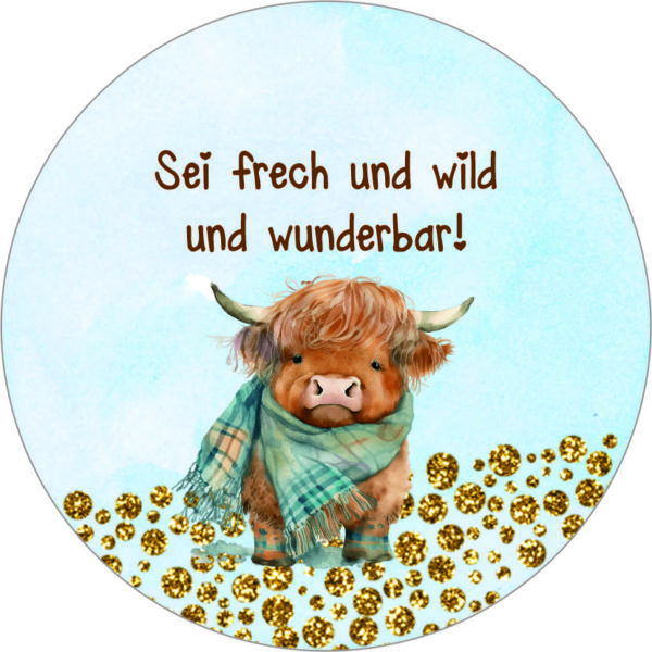 Buttonvorlage: Freche Kuh