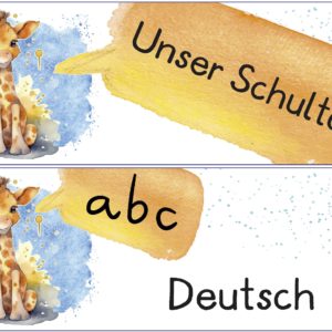 Tagestransparenzschilder Giraffen