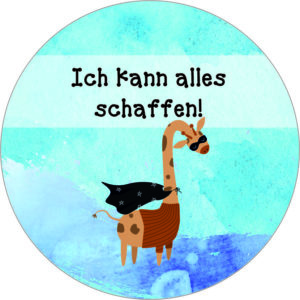 Buttonvorlage: Giraffenheld