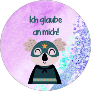Buttonvorlage: Glaube an mich