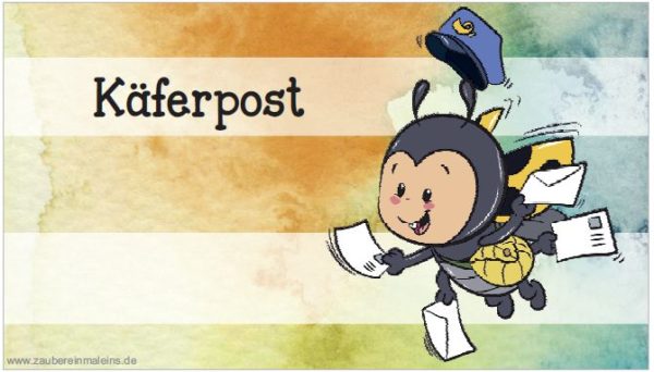 Käferpost - Schild Postmappe