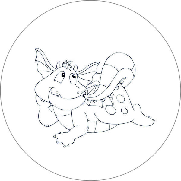 Buttonvorlage zum Ausmalen: Konstantin
