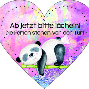 Anhänger/Aufkleber Herz: Lächeln