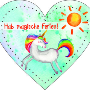 Anhänger/Aufkleber Herz: Magische Ferien