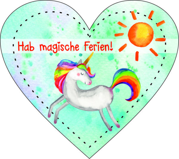 Anhänger/Aufkleber Herz: Magische Ferien