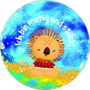 Buttonvorlage: Mutig und stark