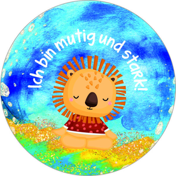 Buttonvorlage: Mutig und stark