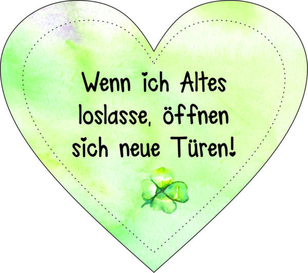 Anhänger/Aufkleber Herz: Neue Türen