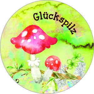 Buttonvorlage: Glückspilz