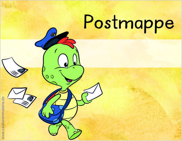 Schild Postmappe Schildkröte