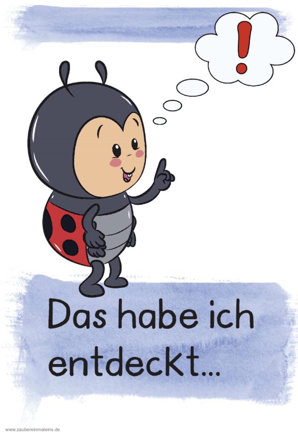 Aushänge zur einfachen Reflexion - Marienkäfer