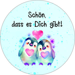 Buttonvorlage: Schön, dass es Dich gibt!