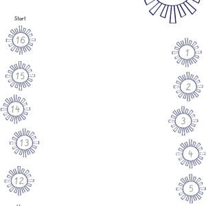 Briefvorlage Countdown Schulanfang: Sonne