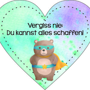 Anhänger/Aufkleber Herz: Superbär