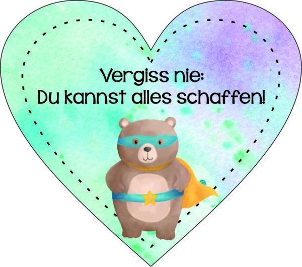 Anhänger/Aufkleber Herz: Superbär