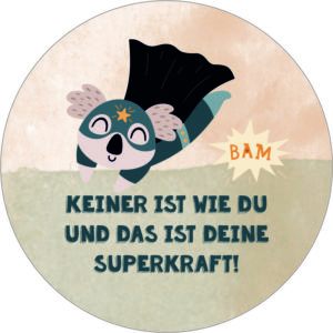 Buttonvorlage: Superkraft