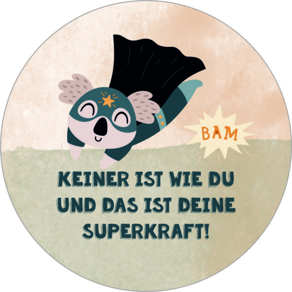Buttonvorlage: Superkraft