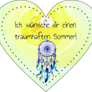 Anhänger/Aufkleber Herz: Traumfänger