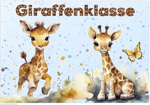 Türschild Giraffenklasse