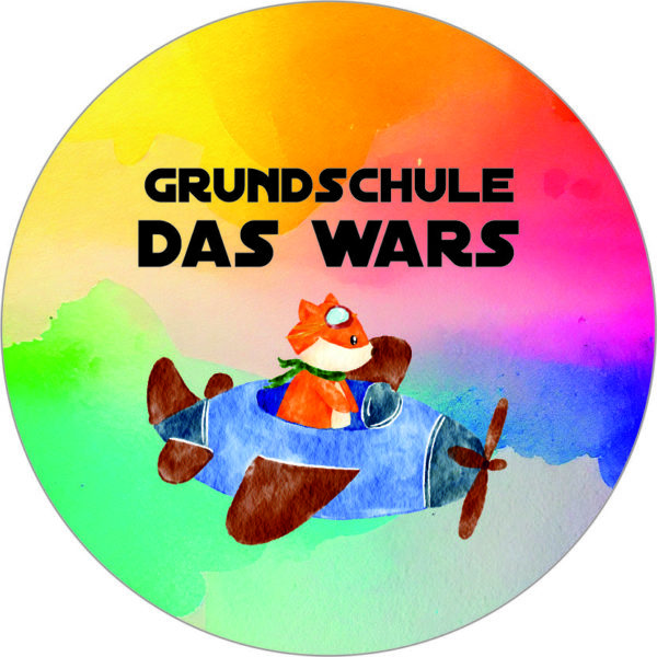 Buttonvorlage: Abschied Grundschule Fuchs
